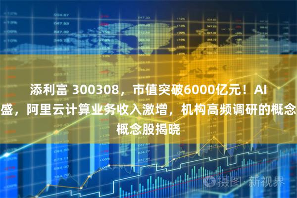 添利富 300308，市值突破6000亿元！AI需求旺盛，阿里云计算业务收入激增，机构高频调研的概念股揭晓